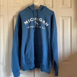 Michigan Great Lakes Blue Hoodie
